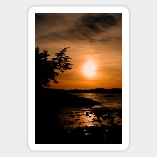 Sunset Long Beach Tofino Vancouver Island Canada Sticker